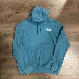 Mens The North Face Blue Hoodie Used